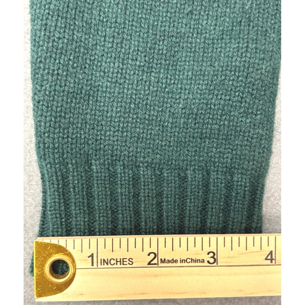 Polo Ralph Lauren Mens Green 100% Lambswool Quarter Zip Sweater Size M - Picture 10 of 10